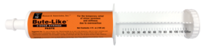 A Syringe fill with Bute Like Paste great for the temporary relief of minor soreness and stiffness due to overexertion.