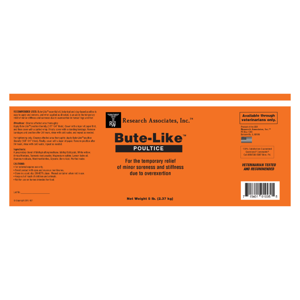 Bute-Like Poultice 5lb Label 2017