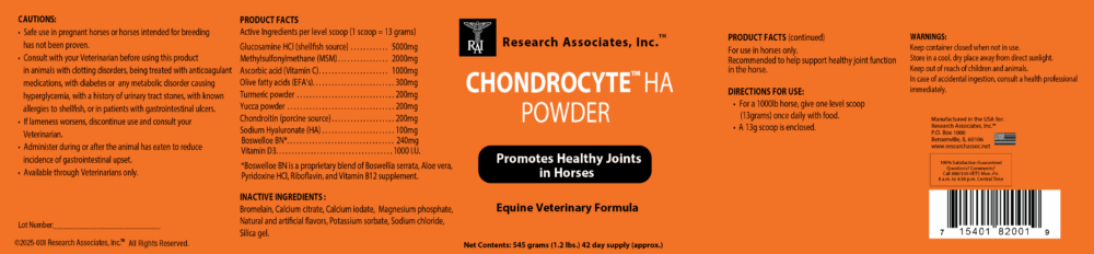 Chondrocyte HA 5lb Label 2025