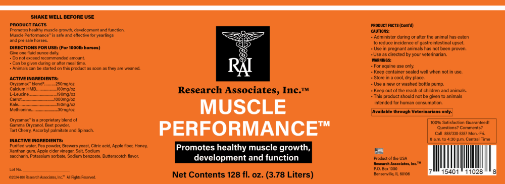 Muscle Performance Gallon Label 2024