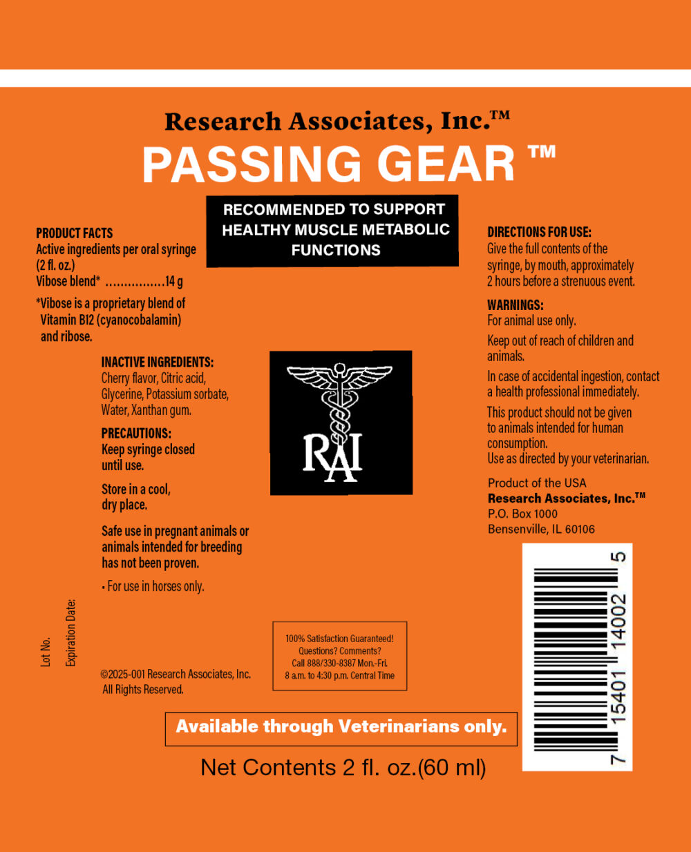 Passing Gear 2oz Label 2025