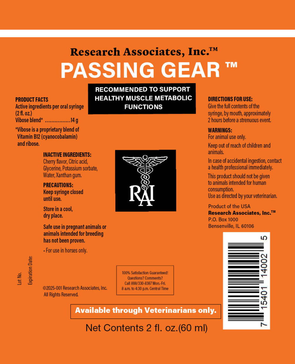 Passing Gear 2oz Label